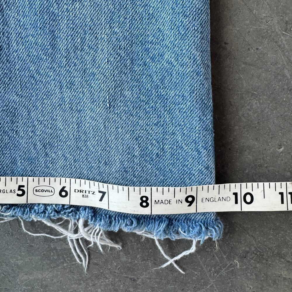 Vintage Y2k Zara Holy Distressed Light Wash Wide Leg Flare Denim Jeans Sz 6 - Picture 4 of 6